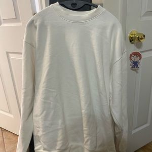 Los Angeles Apparel 14 oz heavy fleece pullover in white size L.